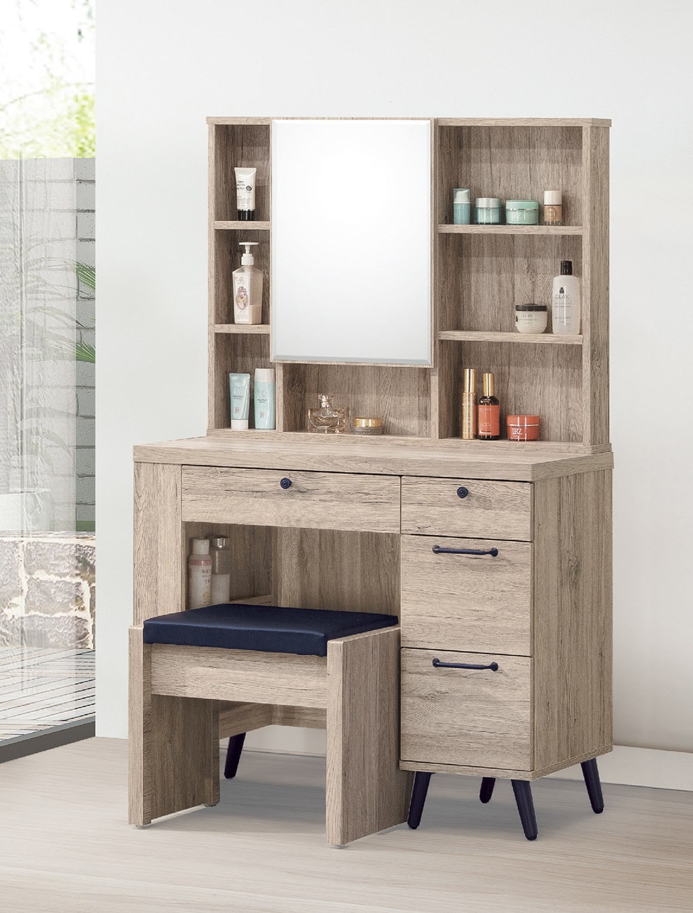 原燒木3.1尺化妝台