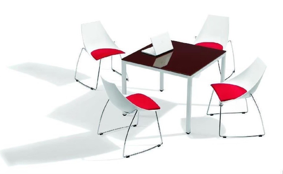 DW-SRT90 烤漆玻璃洽談桌