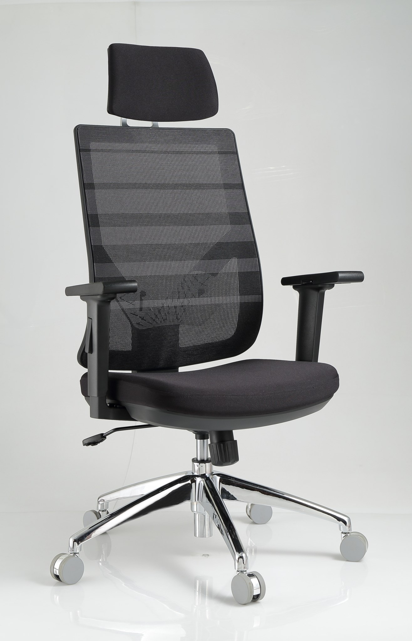 高背升降扶手網椅